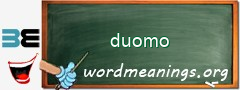 WordMeaning blackboard for duomo